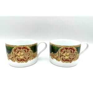Two American Atelier NOEL Cups #3399 Christmas Pattern READ